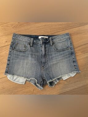 Talula Light Wash Distressed Denim Shorts